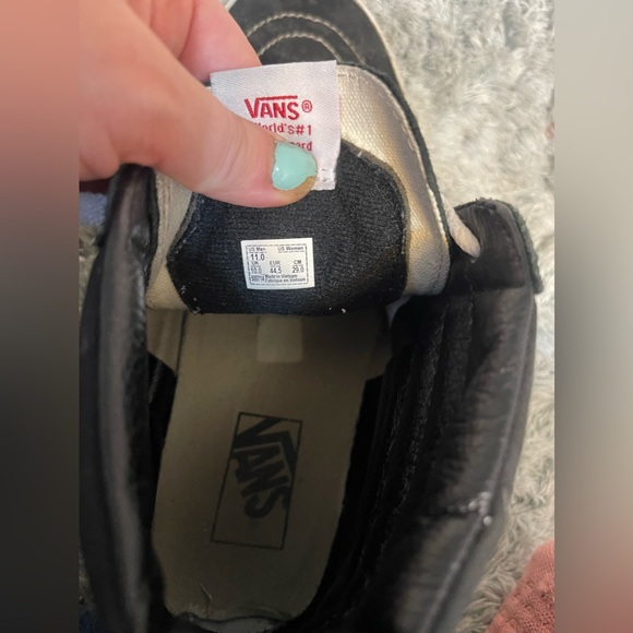 Vans Mens Black 500714 Old Skool Canvas Suede Lace Up Sneakers Size US 11 - Picture 6 of 8